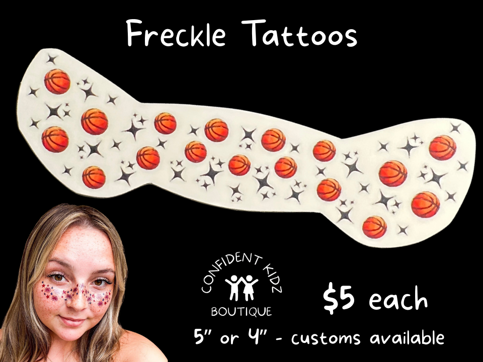 Freckle sports and cheer tattoos