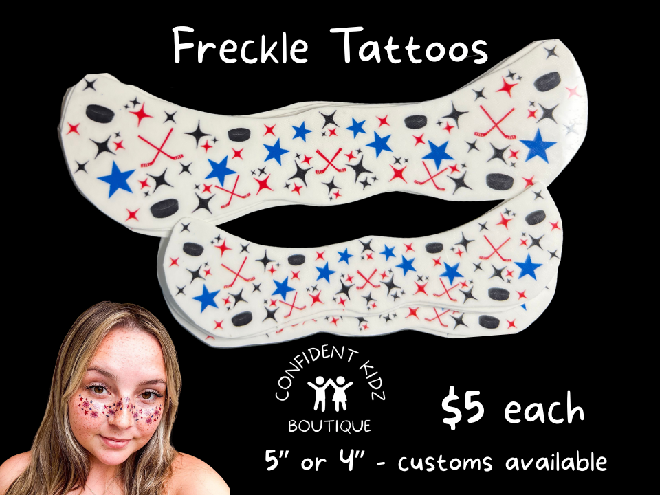 Freckle sports and cheer tattoos