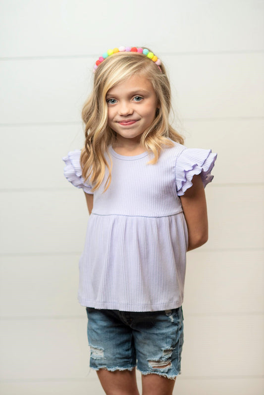 Lavender Double Flutter Shirt