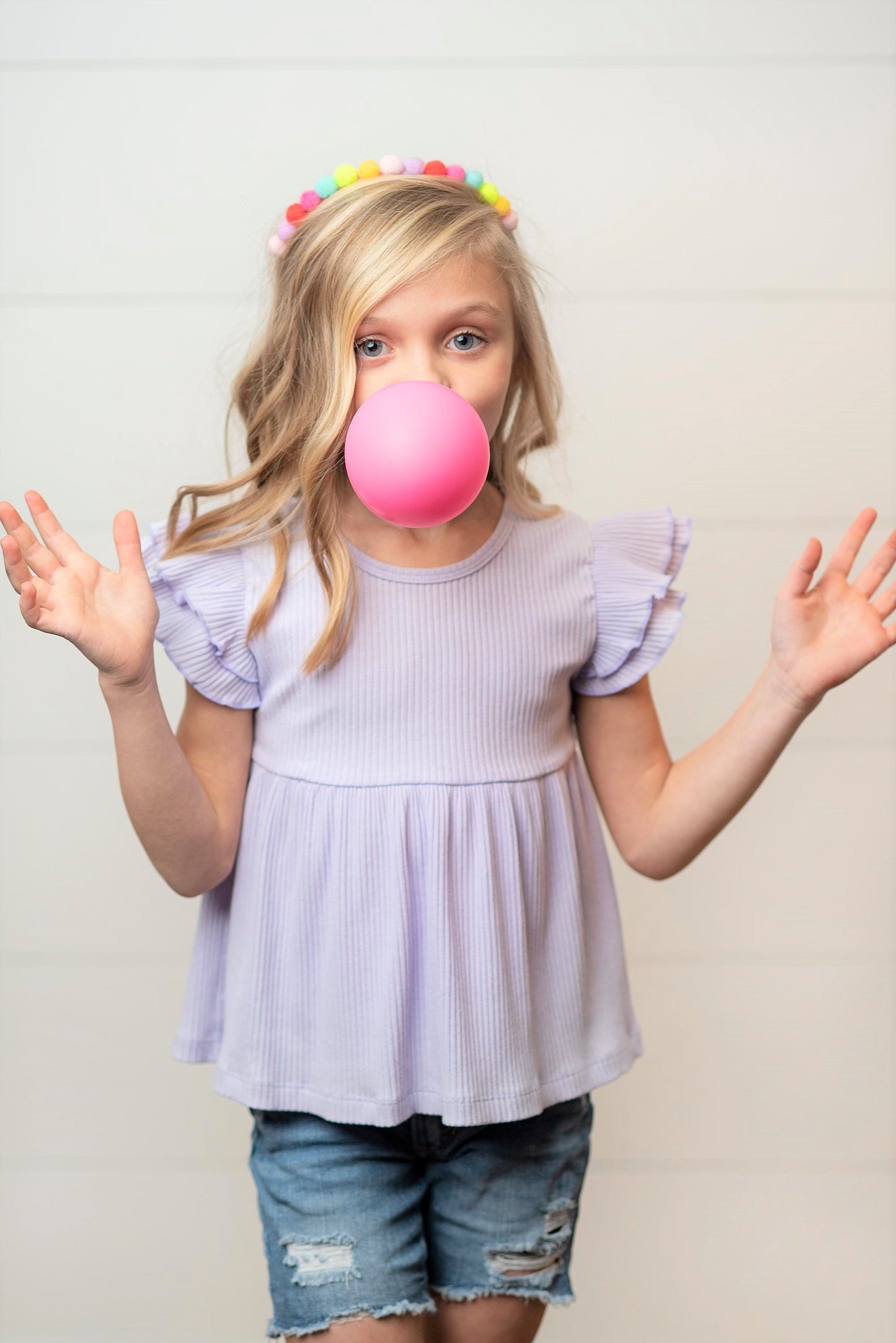 Lavender Double Flutter Shirt