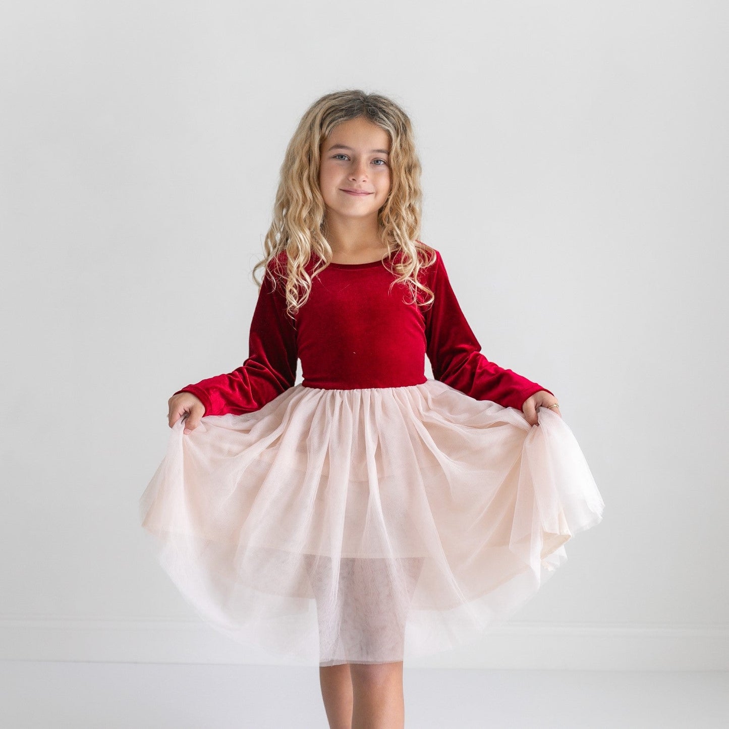 Red Velvet Tulle Dress