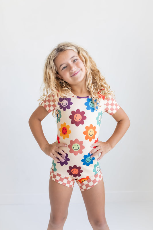 Retro Smiley Leotard