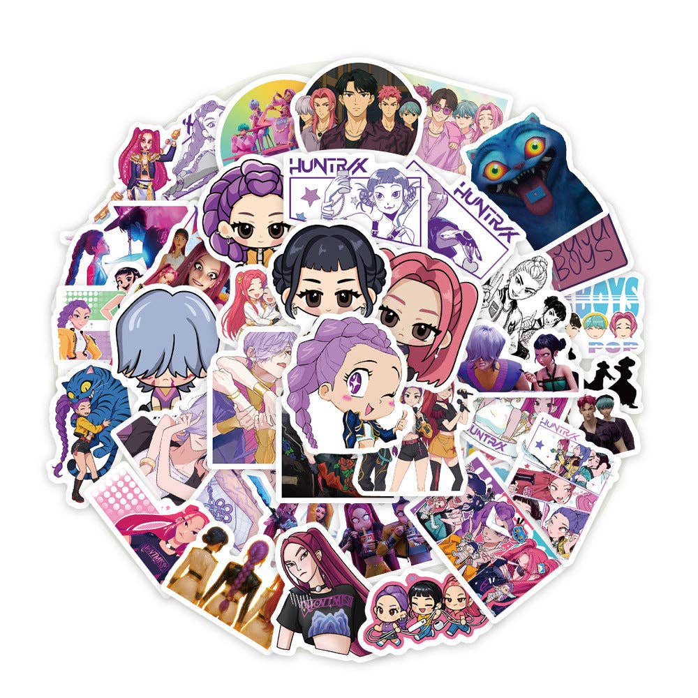 KPOP Huntrix Demon Hunter Girl & Boy Group Stickers 74pcs