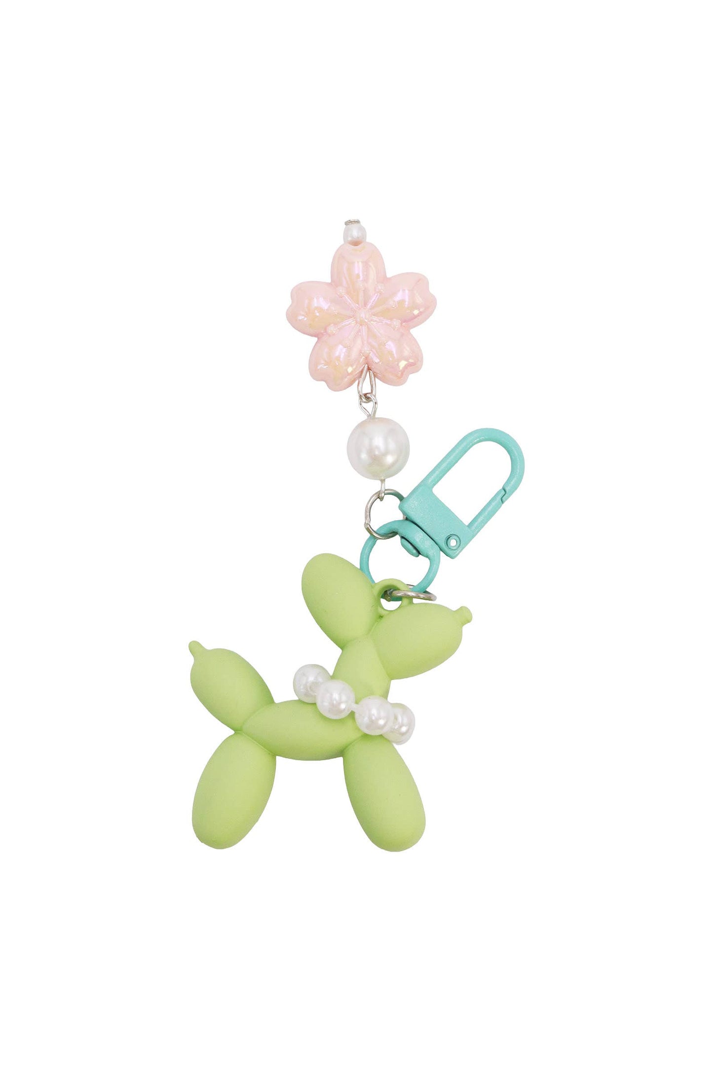 Matte Balloon Dog Pearlescent Resin Key Chain