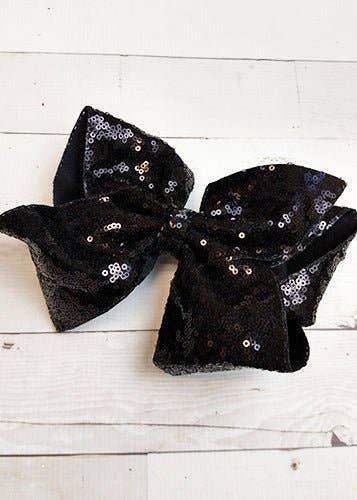 6.5" Sequin Texas Size Hair Bows | Alligator Clip