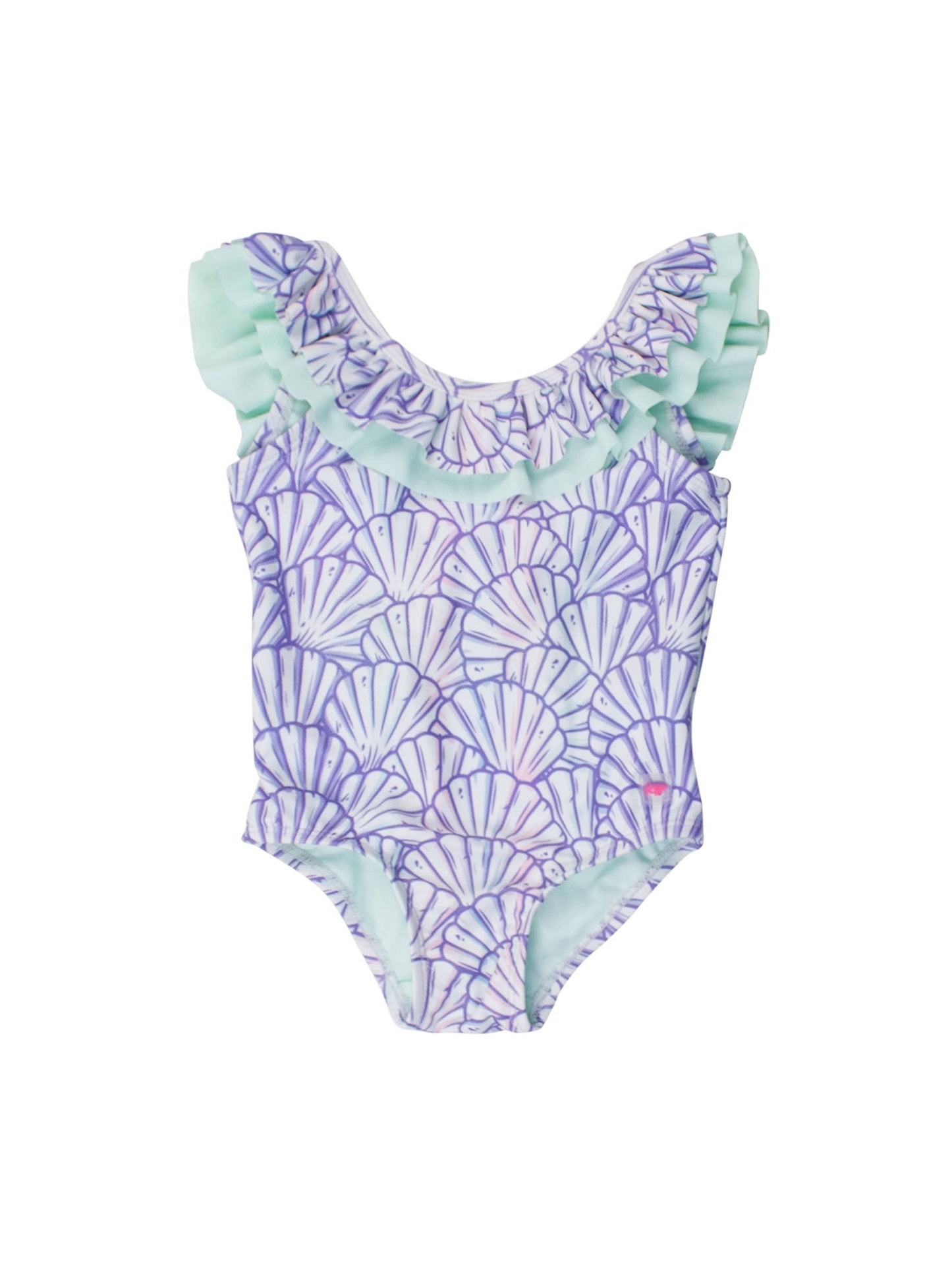 Girls Mermaid Scoopback Ruffle One Piece