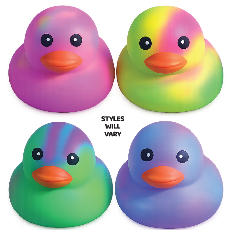 Fun Doh Squishy Tie Dye Duck Toy