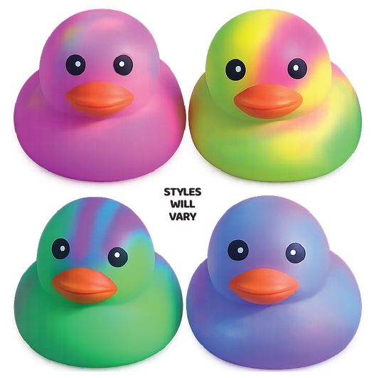 Fun Doh Squishy Tie Dye Duck Toy