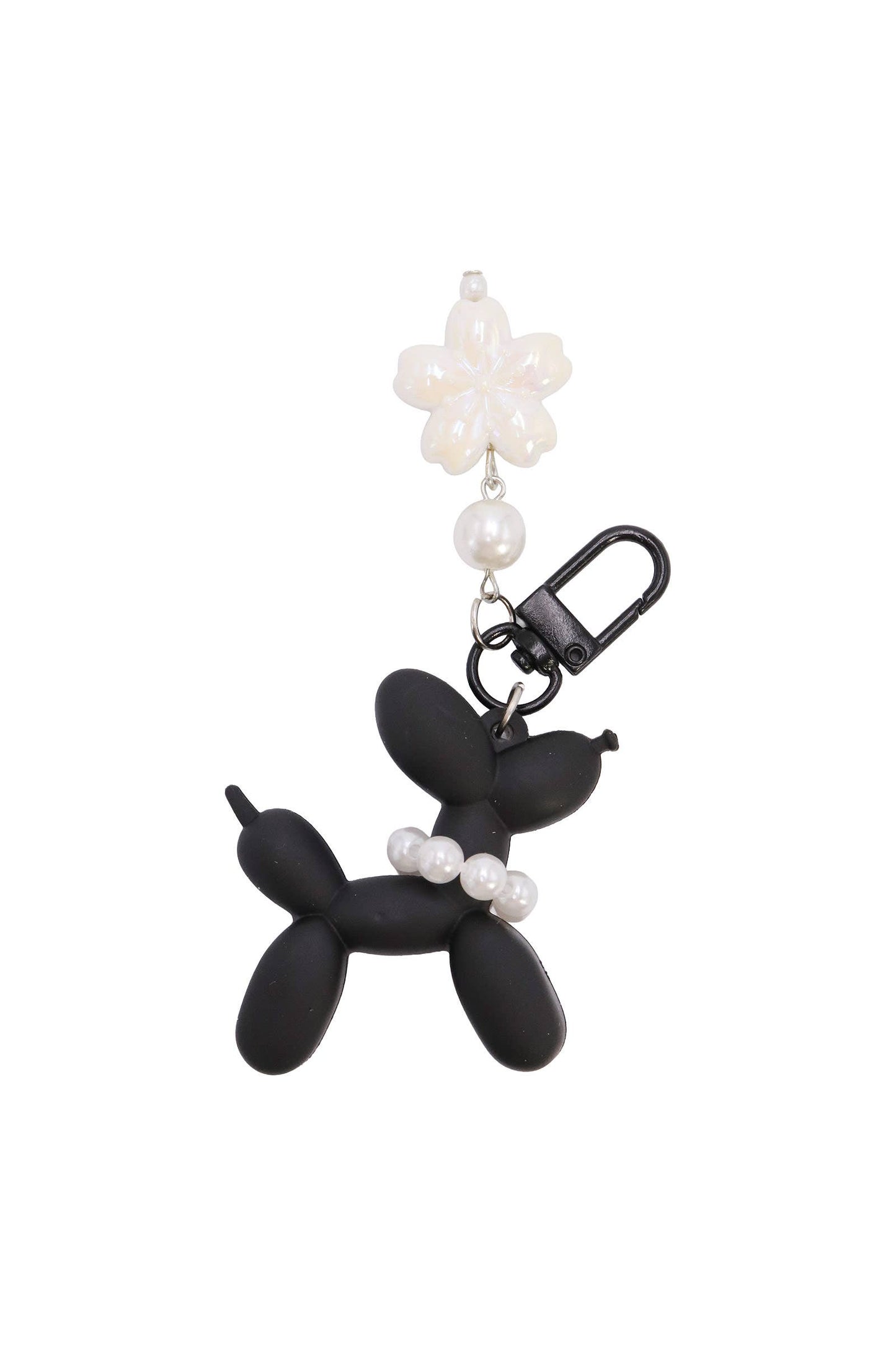 Matte Balloon Dog Pearlescent Resin Key Chain