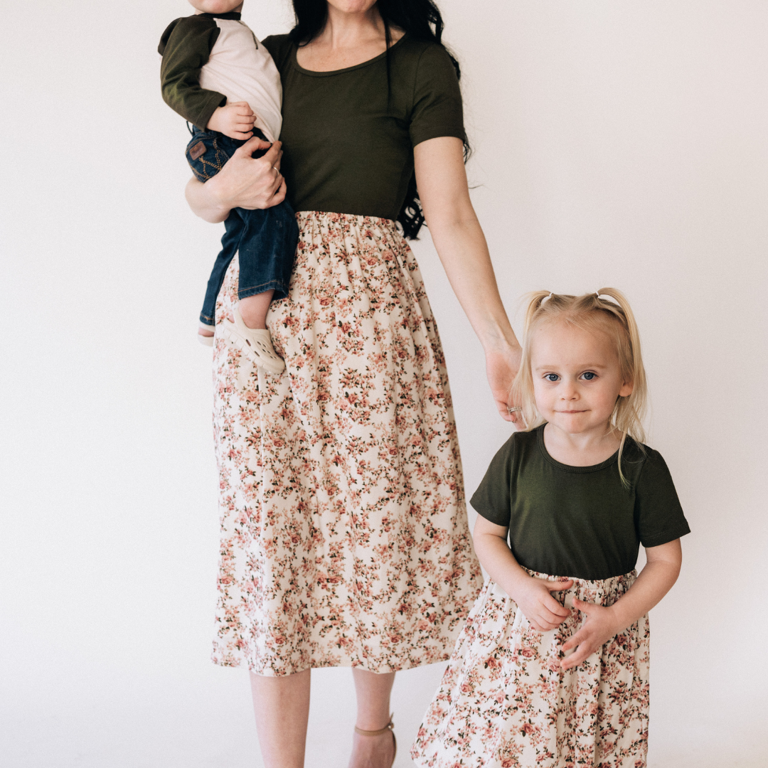 Olive Green Floral - Women