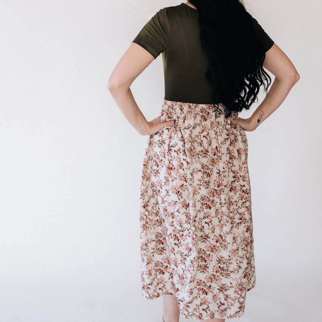 Olive Green Floral - Women