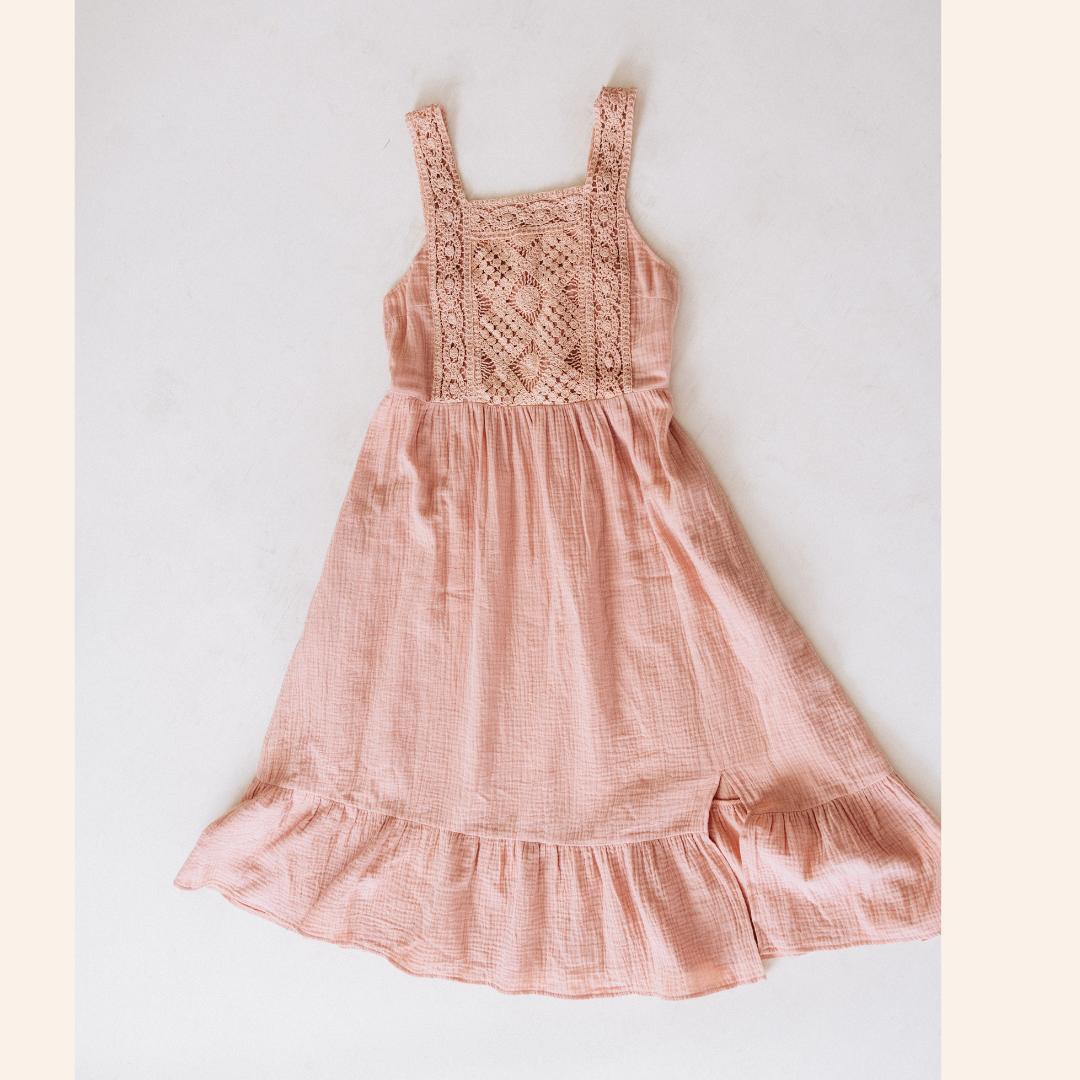 Dusty Rose Crochet Mommy & Me Dress - Women