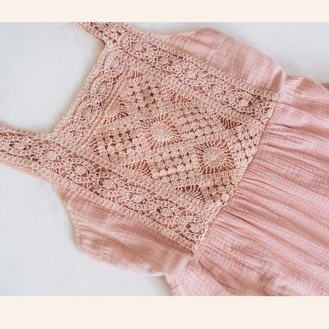 Dusty Rose Crochet Mommy & Me Dress - Women