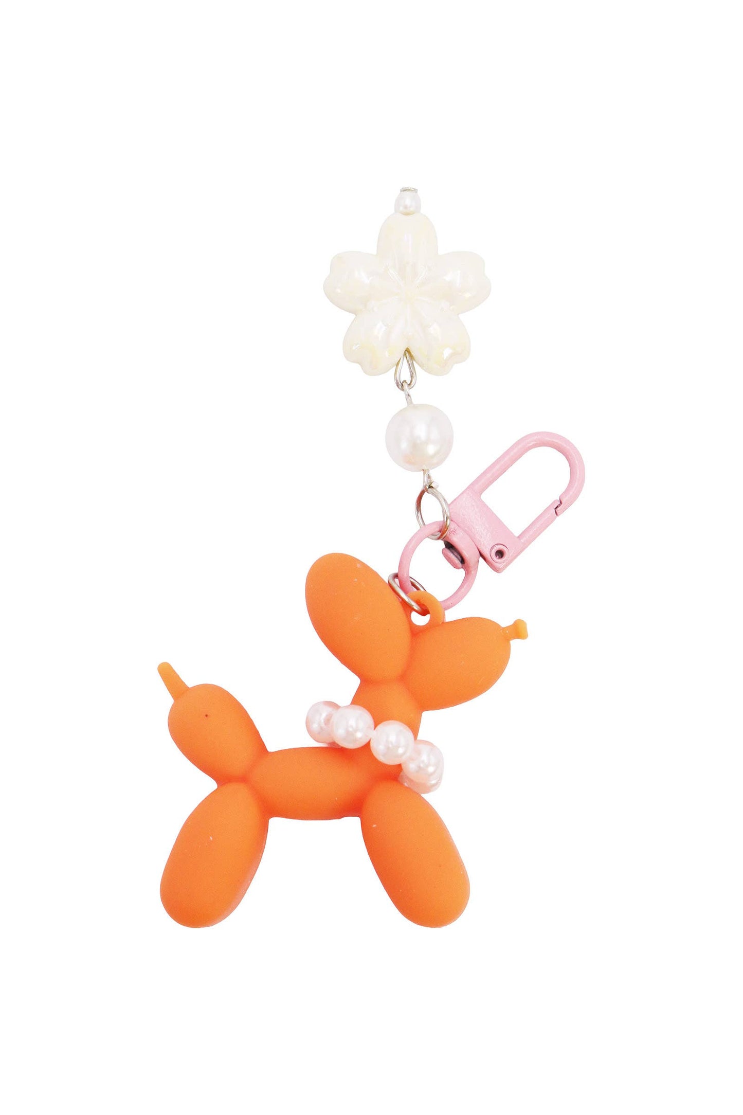 Matte Balloon Dog Pearlescent Resin Key Chain