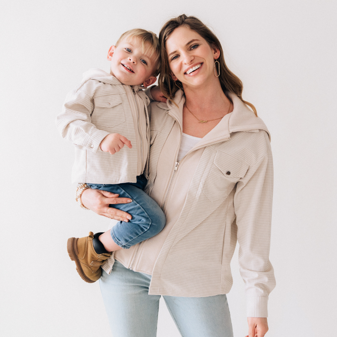 Textured Khaki Jacket - Women