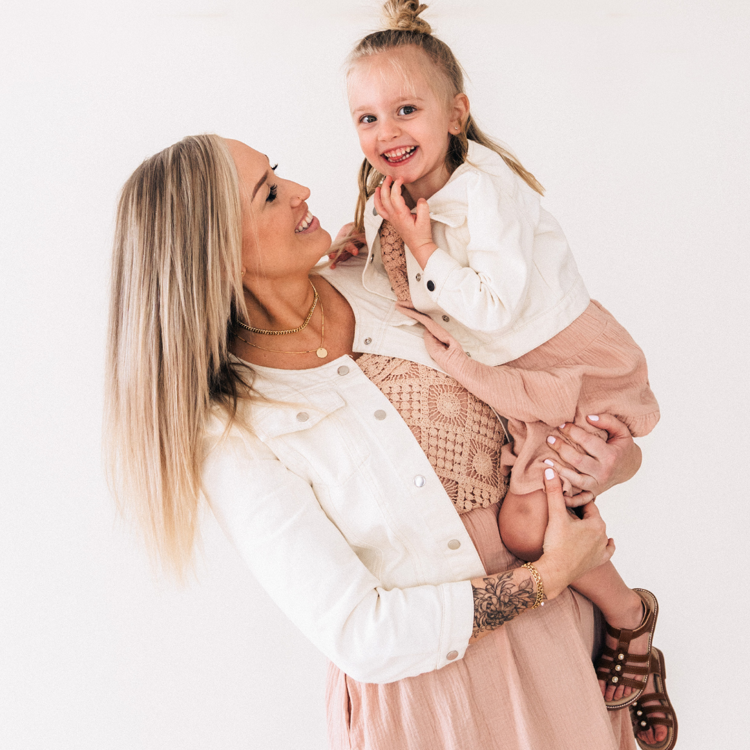 Ivory Cropped Denim Jacket - Child